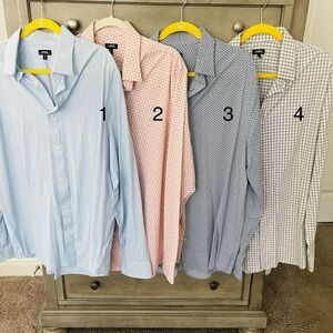 Men's Patterned Shirt size is a slim XL tall